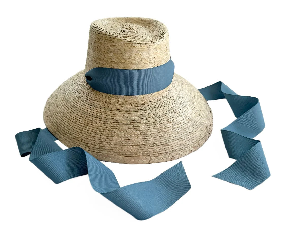 Sarah Bray Wildflower Sun Hat - French Blue Ribbon