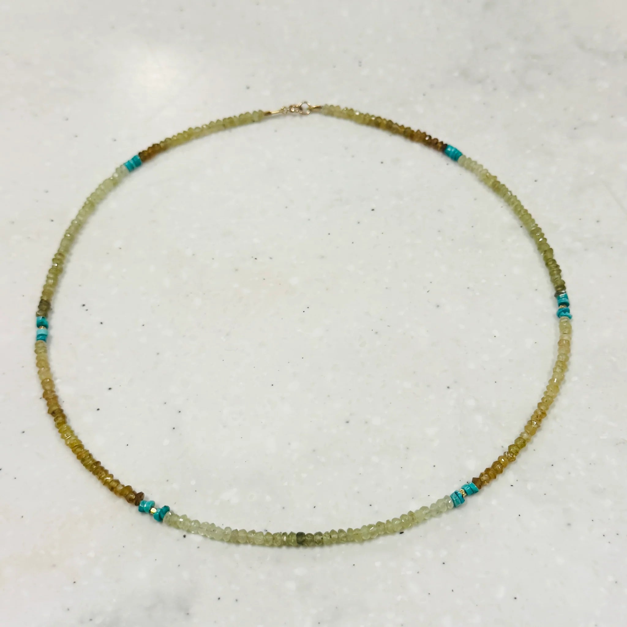 Theodosia Delicate Color Block Necklace, 4 stations