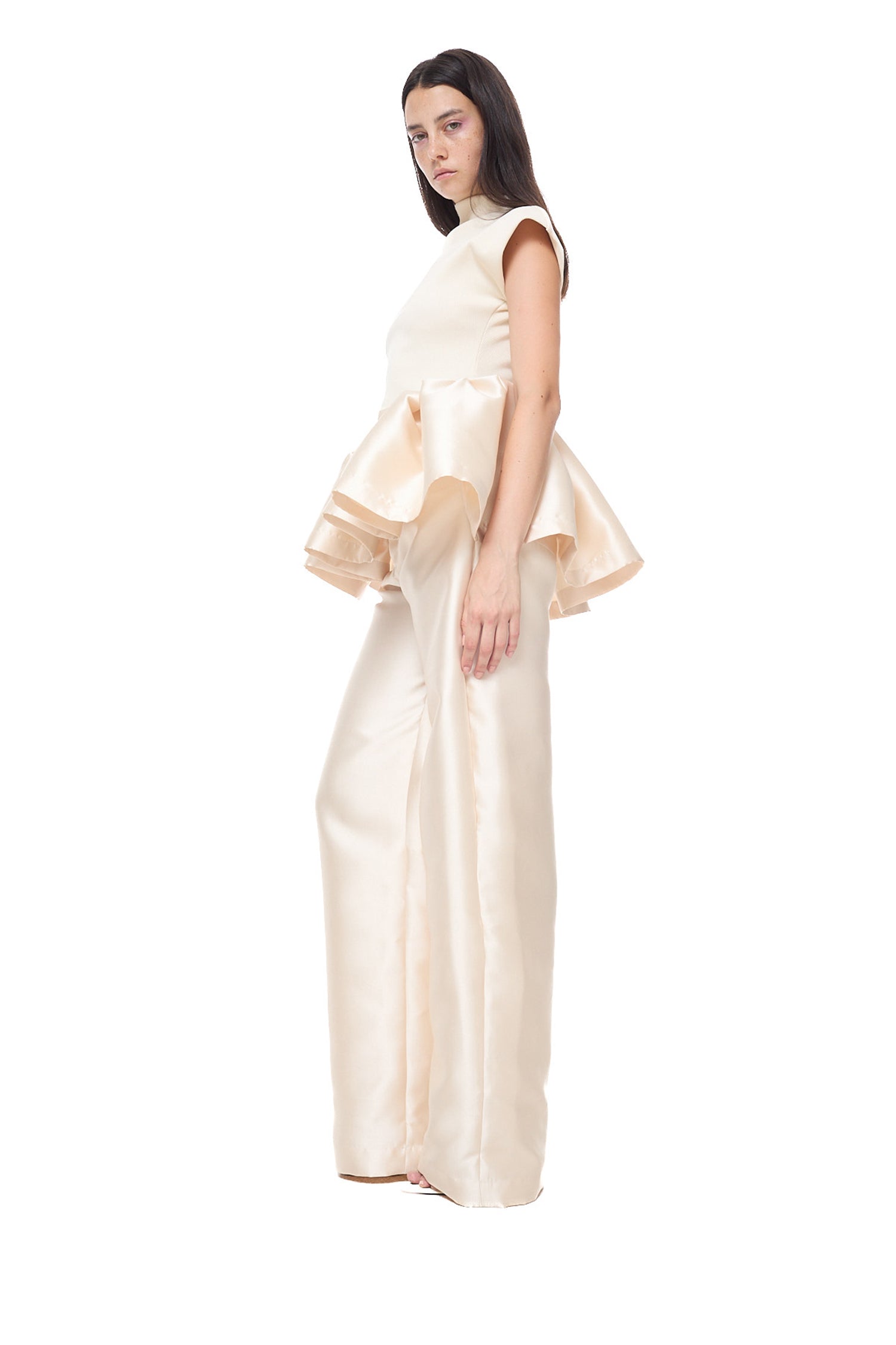 HEAVY SATIN BOYFRIEND STYLE TROUSERS