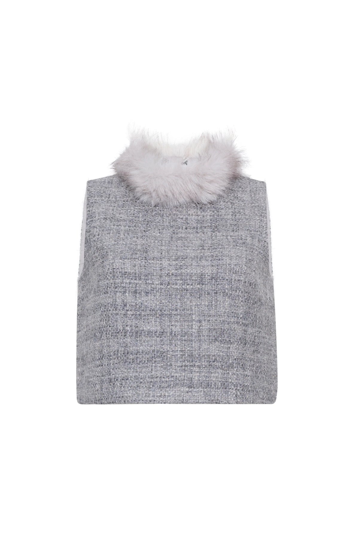Cara Cara Gina Top - Elio Tweed Grey