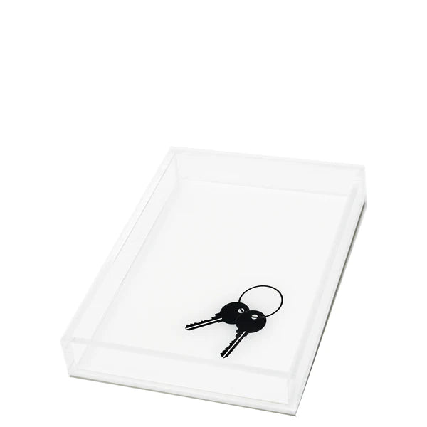 Tara Wilson Designs Tray - Black Keys On White