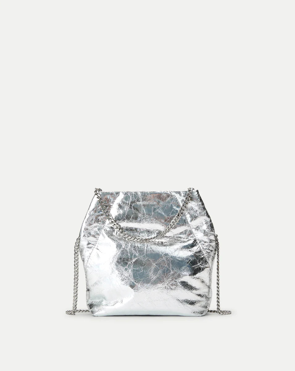 Veronica Beard Small Metallic Slouch Bag