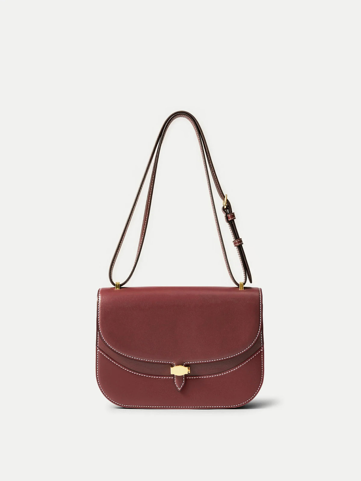 Veronica Beard Dash Saddle Bag - Burgundy