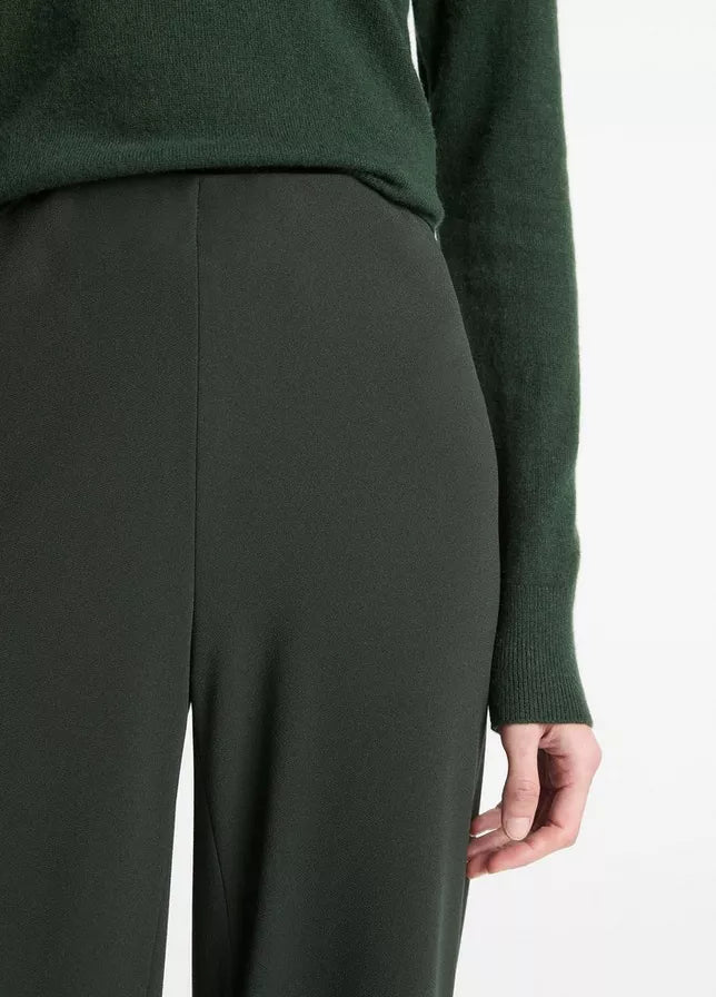 Vince High Waist Crepe Bias Pant - Verde