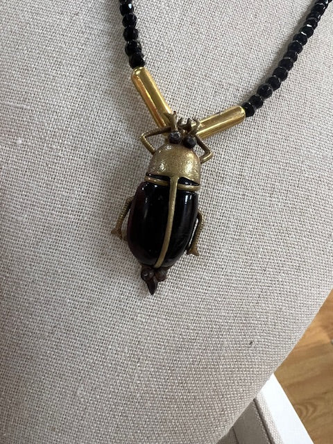 Cara Brown Designs 1930's Beetle Necklace