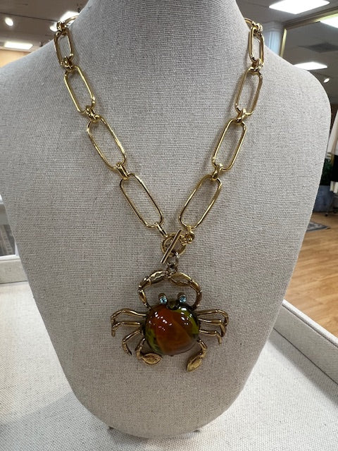 Cara Brown Designs Charm Necklace - Crab
