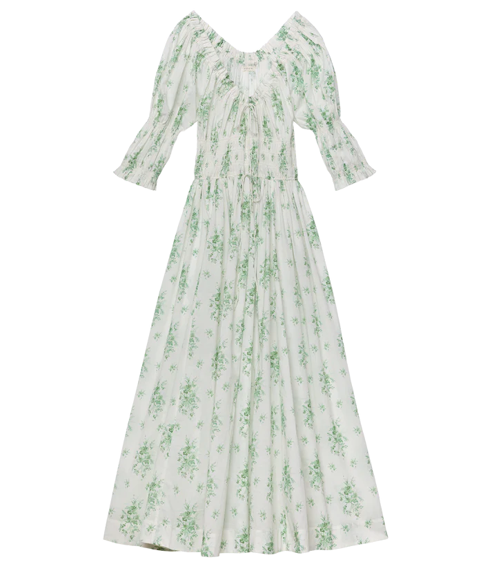 Doen Ischia Dress - Vert Petit Bouquet De Chamonix
