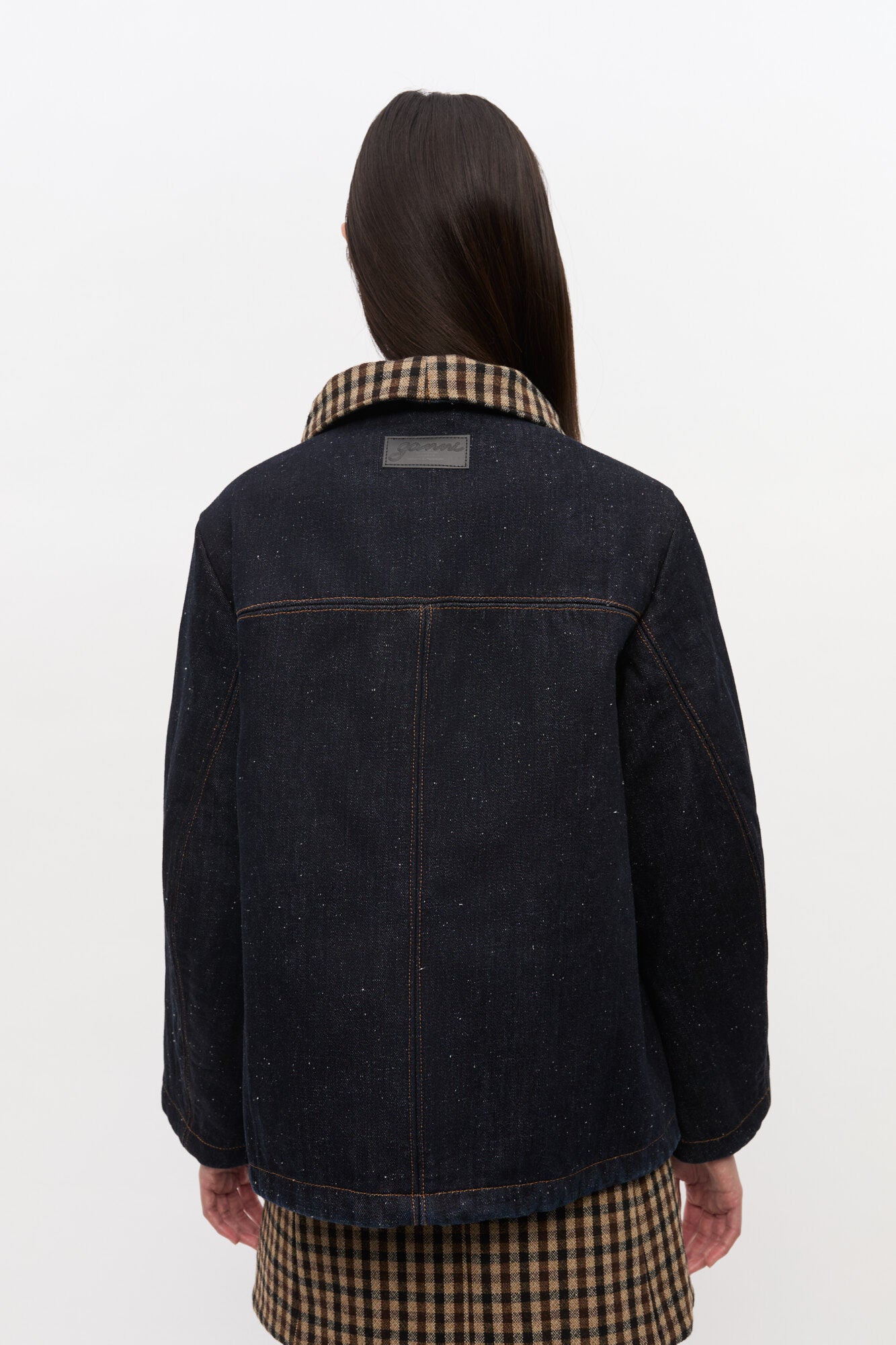 Ganni Neppy Denim Bonded Jacket