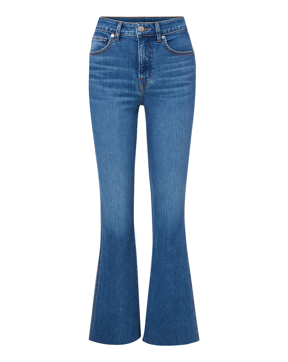 Veronica Beard Carson Ankle Raw Hem Kick-Flare Jean