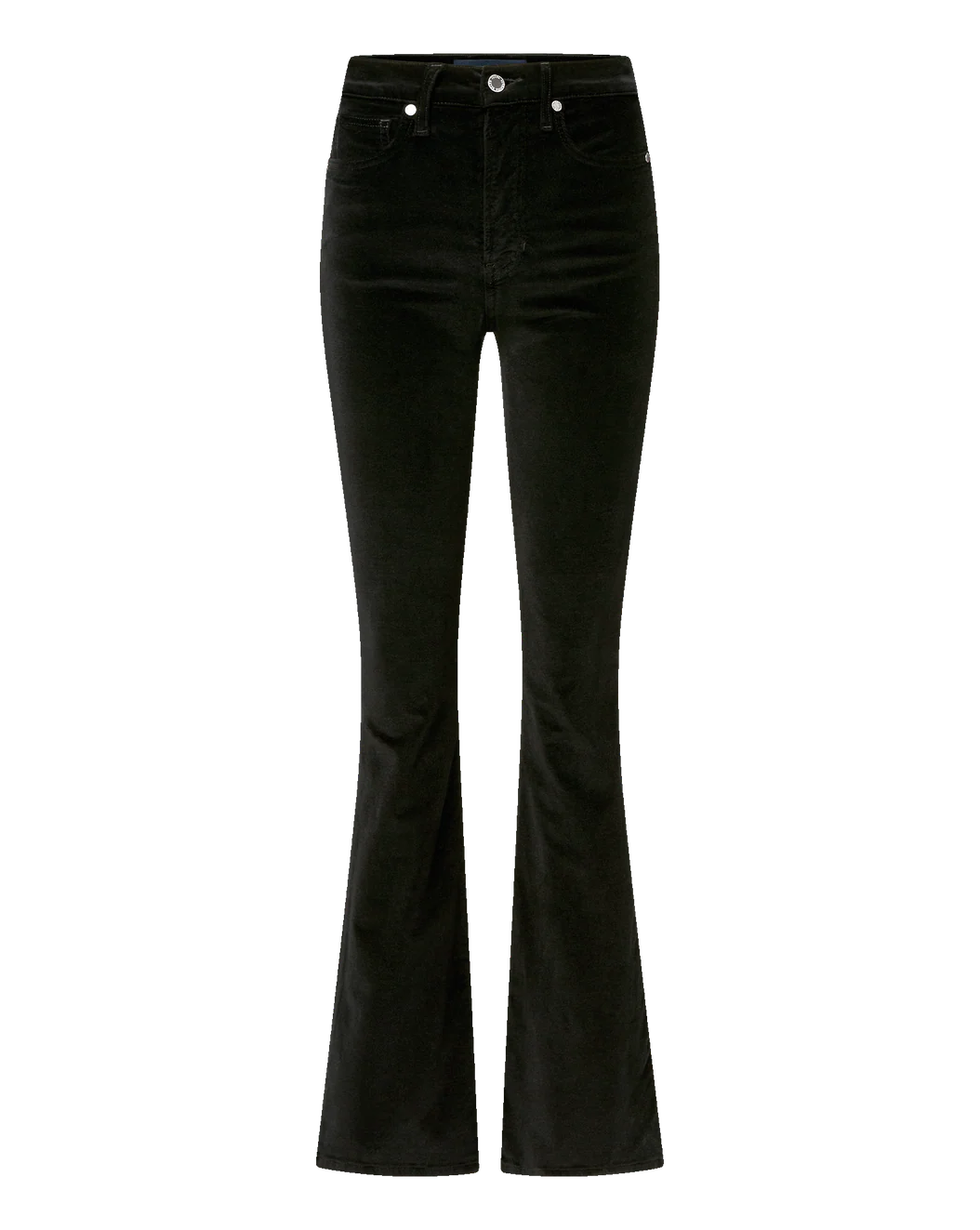 Veronica Beard Beverly Velvet Skinny-Flare Pant - Black
