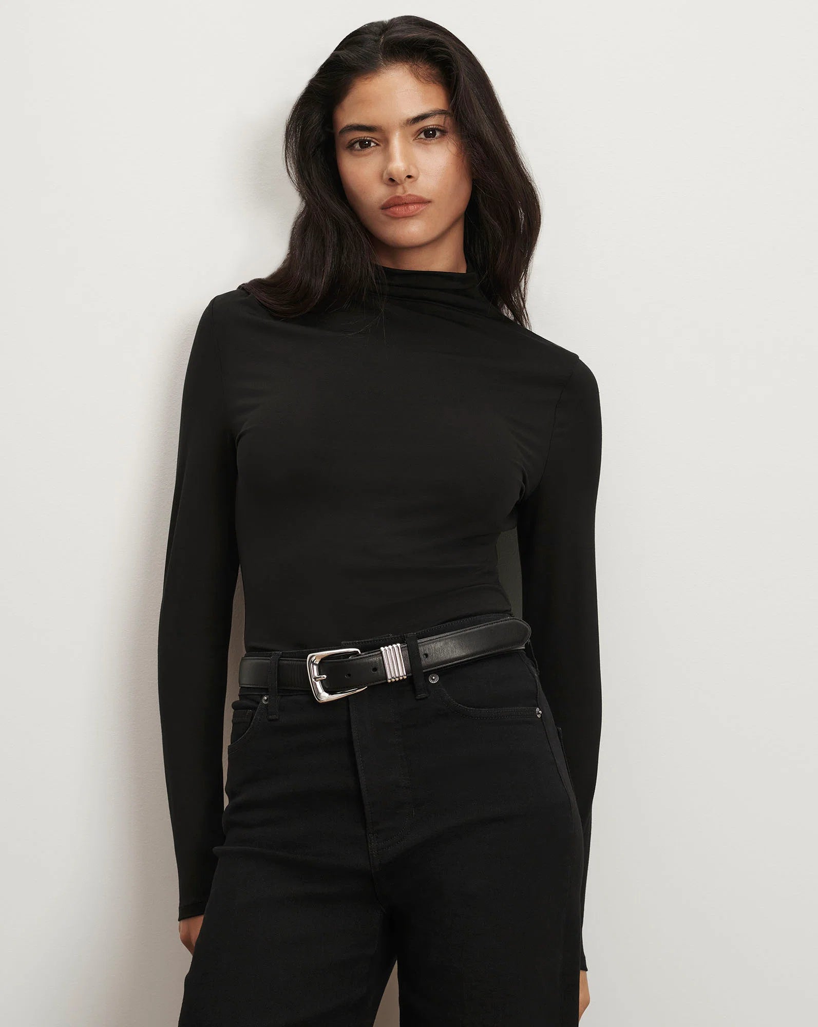 Veronica Beard Mylie Mock-Neck Top