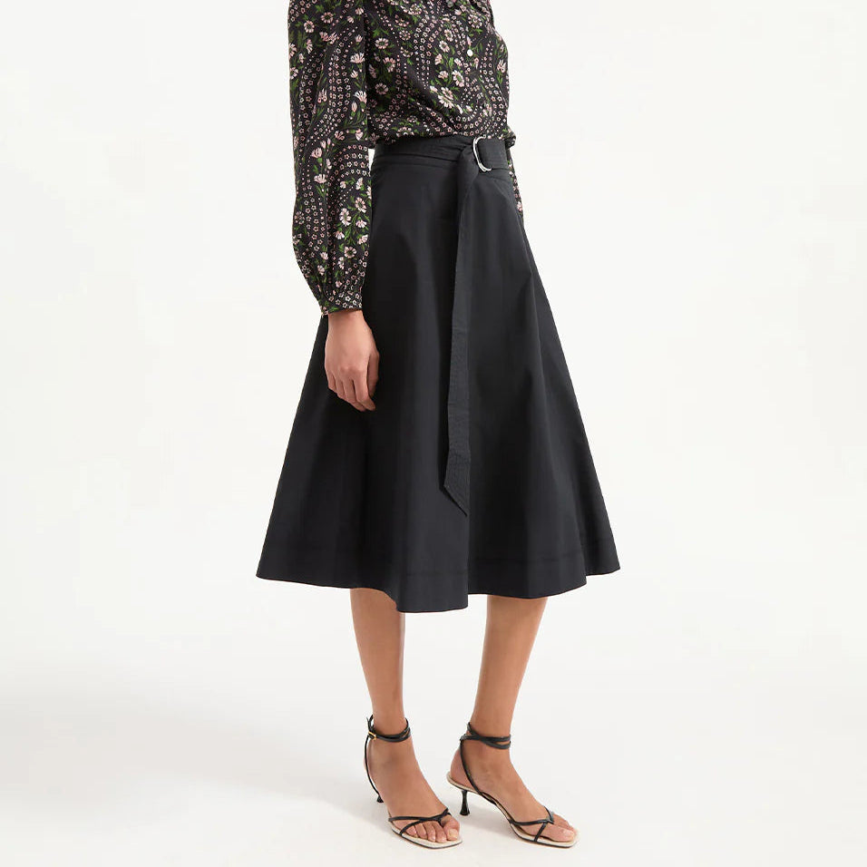 Veronica Beard Facia A-Line Midi Skirt