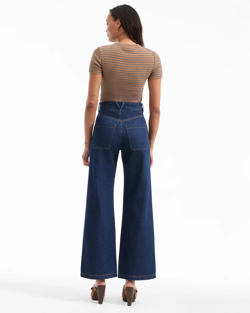 Veronica Beard Taylor Patch-Pocket Wide-Leg Jean