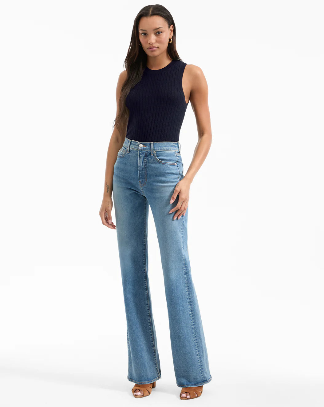 Veronica Beard Crosbie High Rise Wide Leg Jean