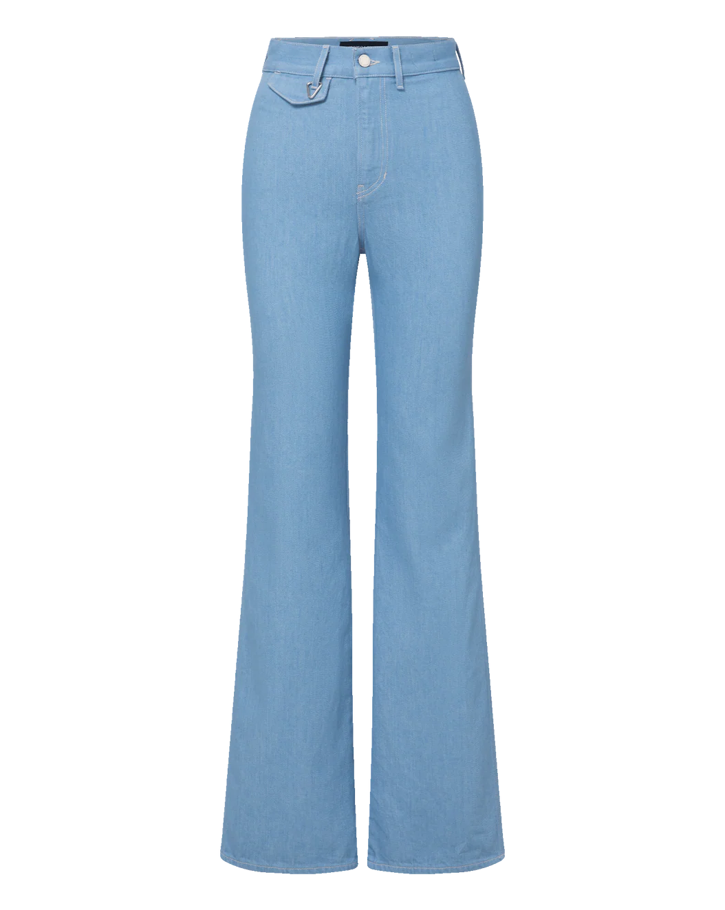 Veronica Beard Crosbie Flap-Pocket Slim Wide-Leg Jean