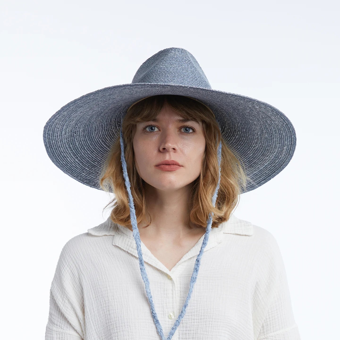 Wyeth Brie Wheat Straw Hat - Blue
