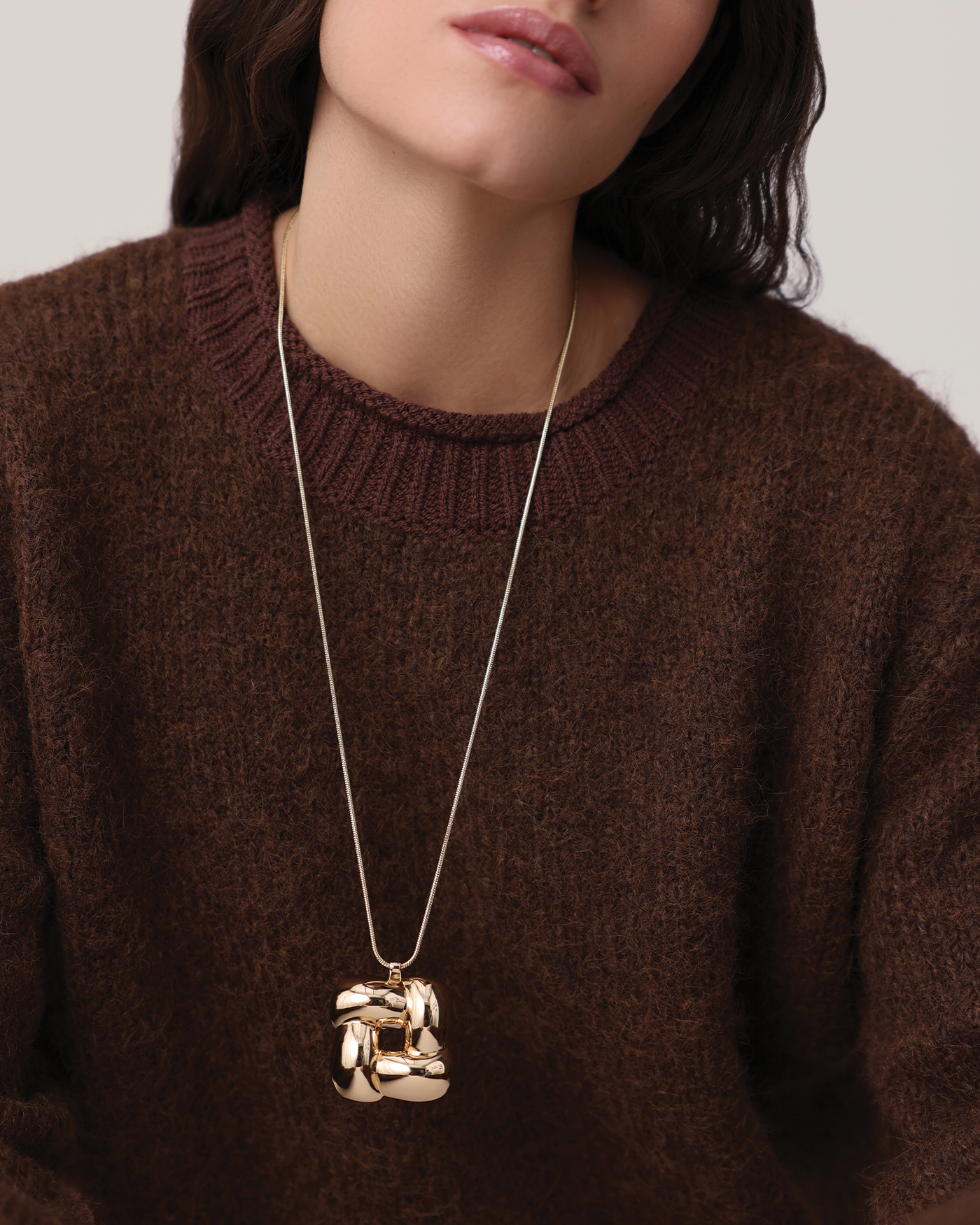Woven Square Pendant Necklace