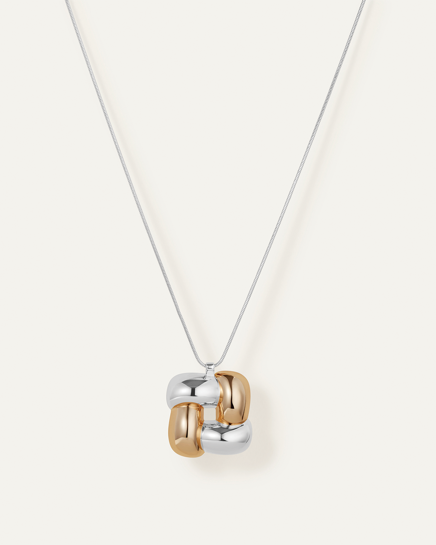 Woven Square Pendant Necklace