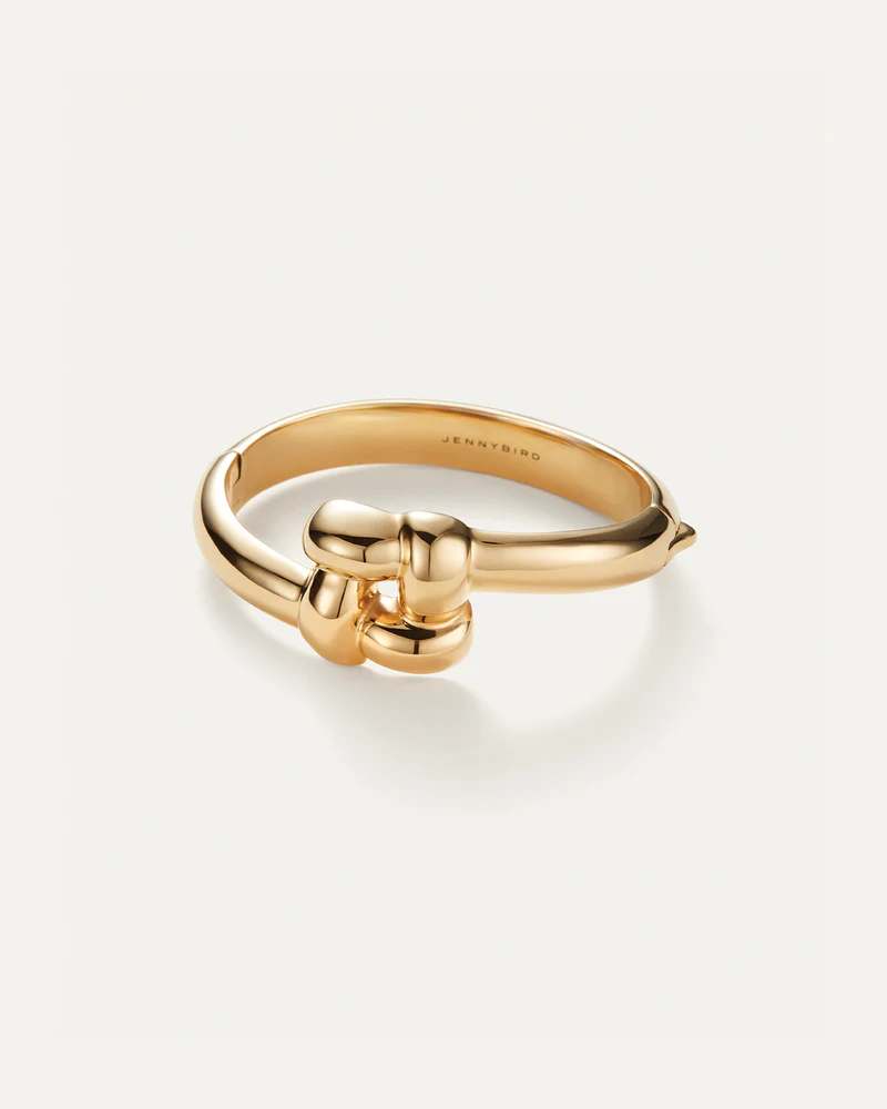 Jenny Bird Woven Square Bangle - Gold