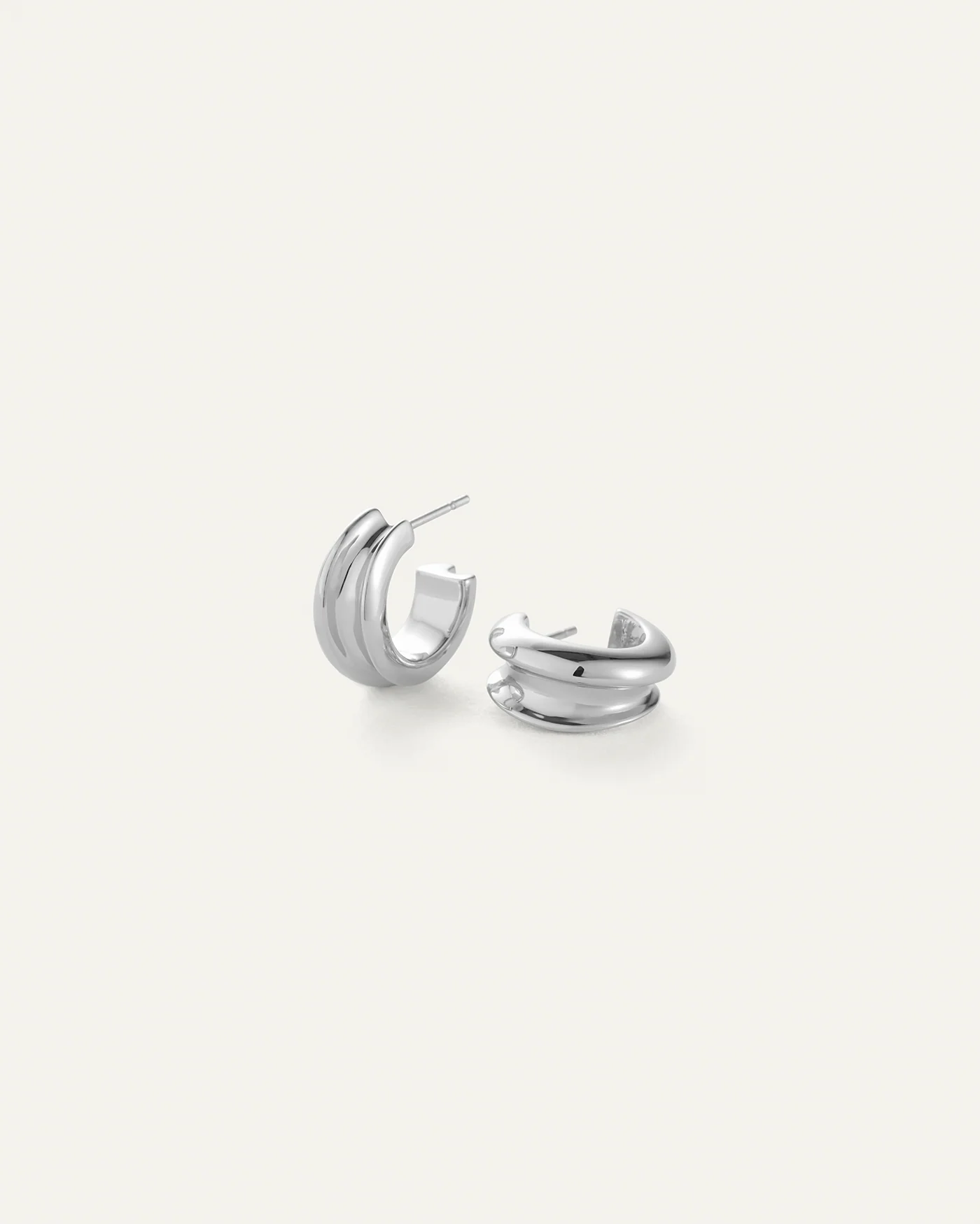 Jenny Bird Mini Lennon Hoops - Silver