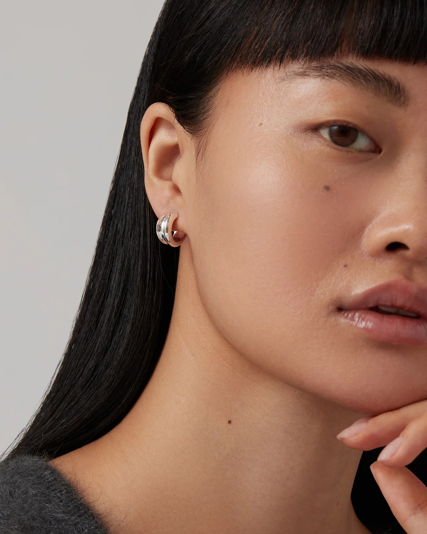 Jenny Bird Mini Lennon Hoops - Silver