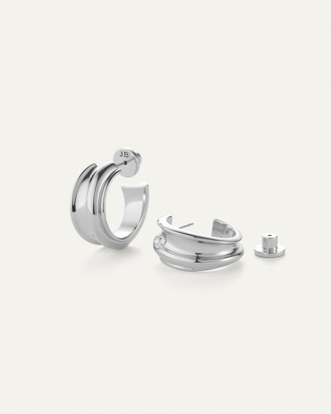 Jenny Bird Lennon Hoops - Silver