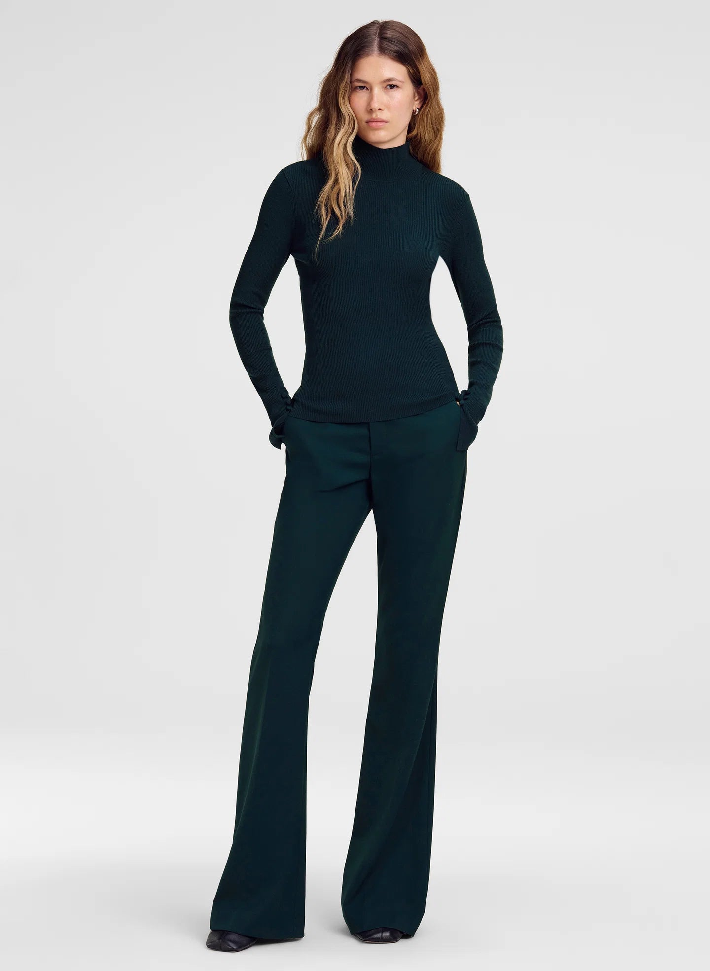 A.L.C. Jett Knit Merino Turtleneck Top - Botanic