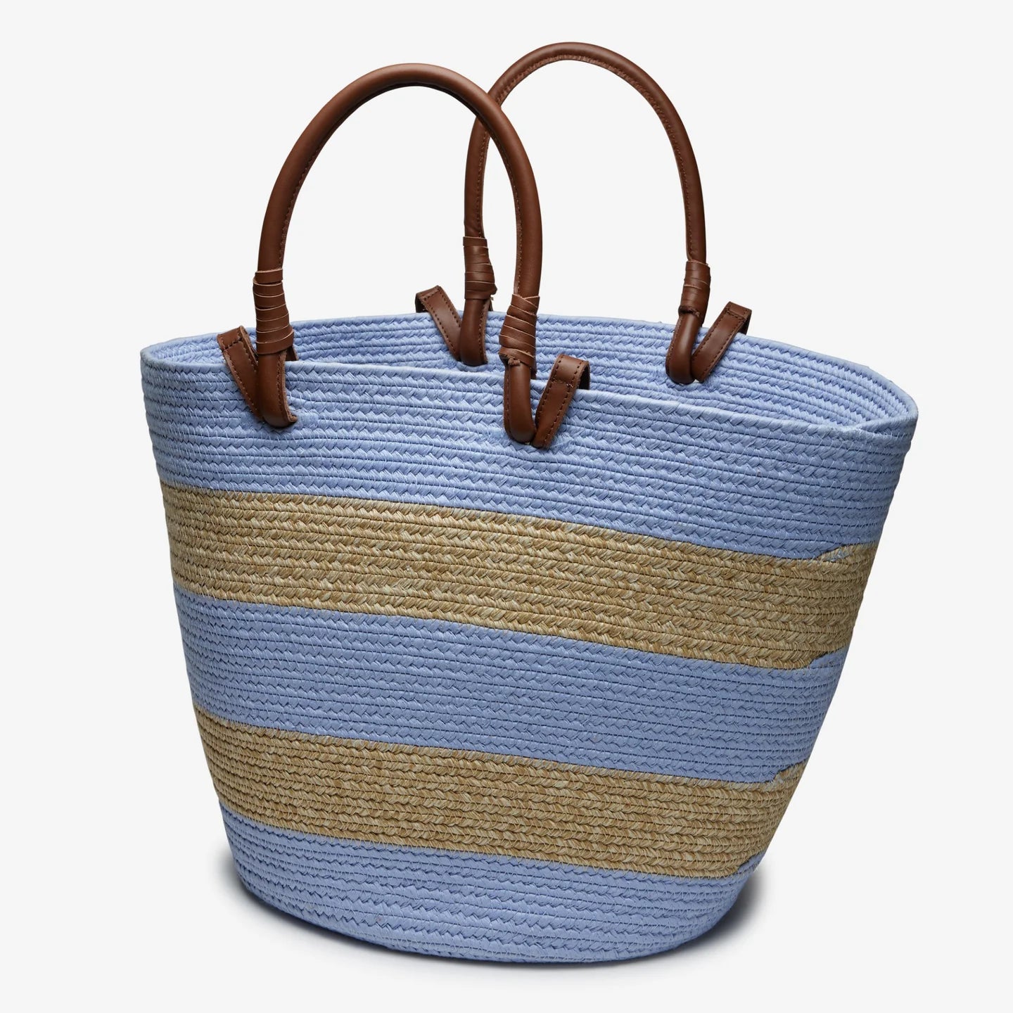 Wyeth Laguna Fabric Basket Bag - Periwinkle