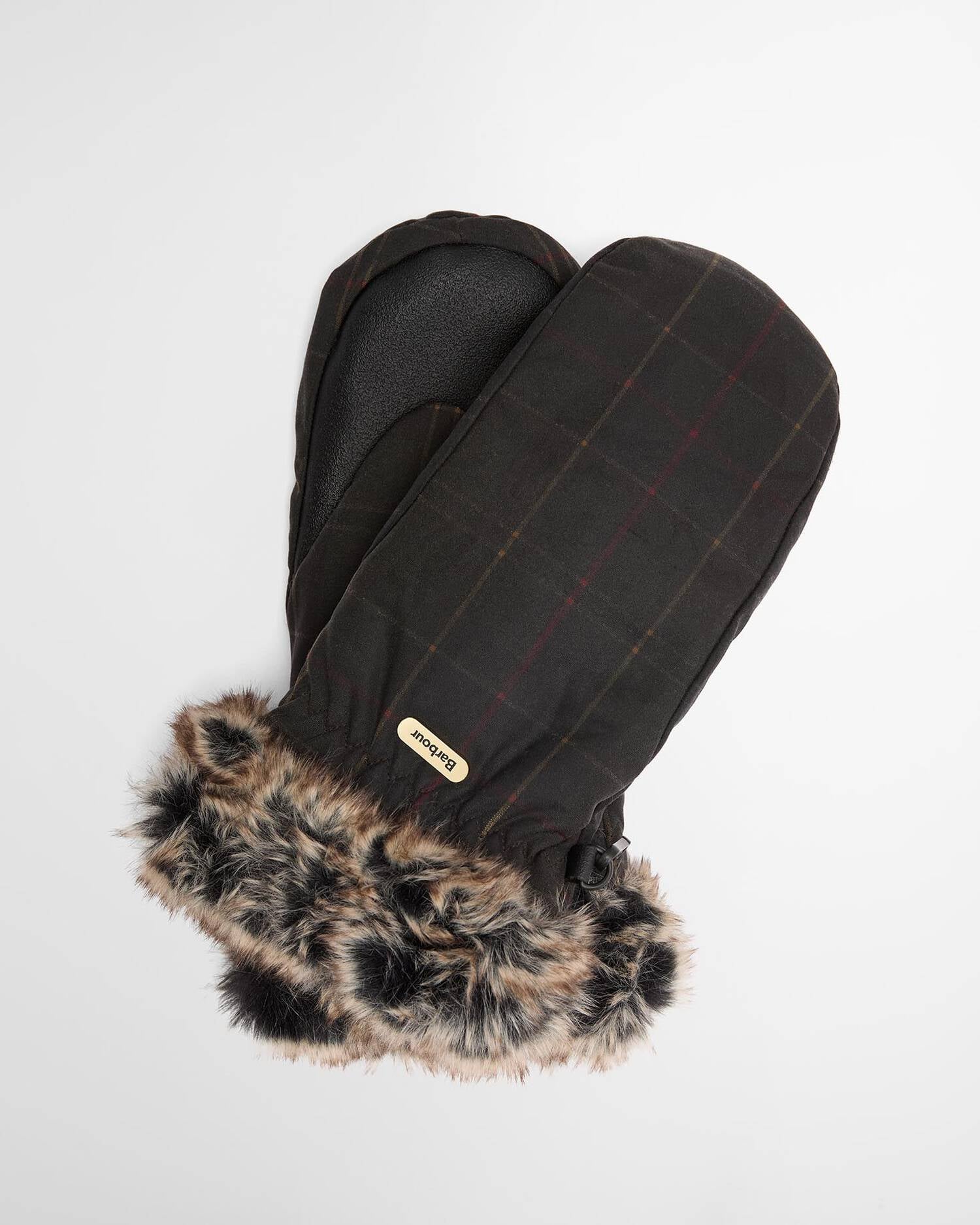 Barbour Tartan Waxed Mitts