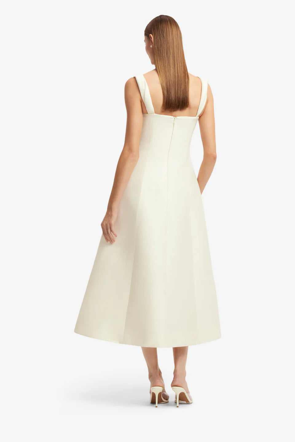 Leo Lin Beatrice Embellished Wool Midi Dress