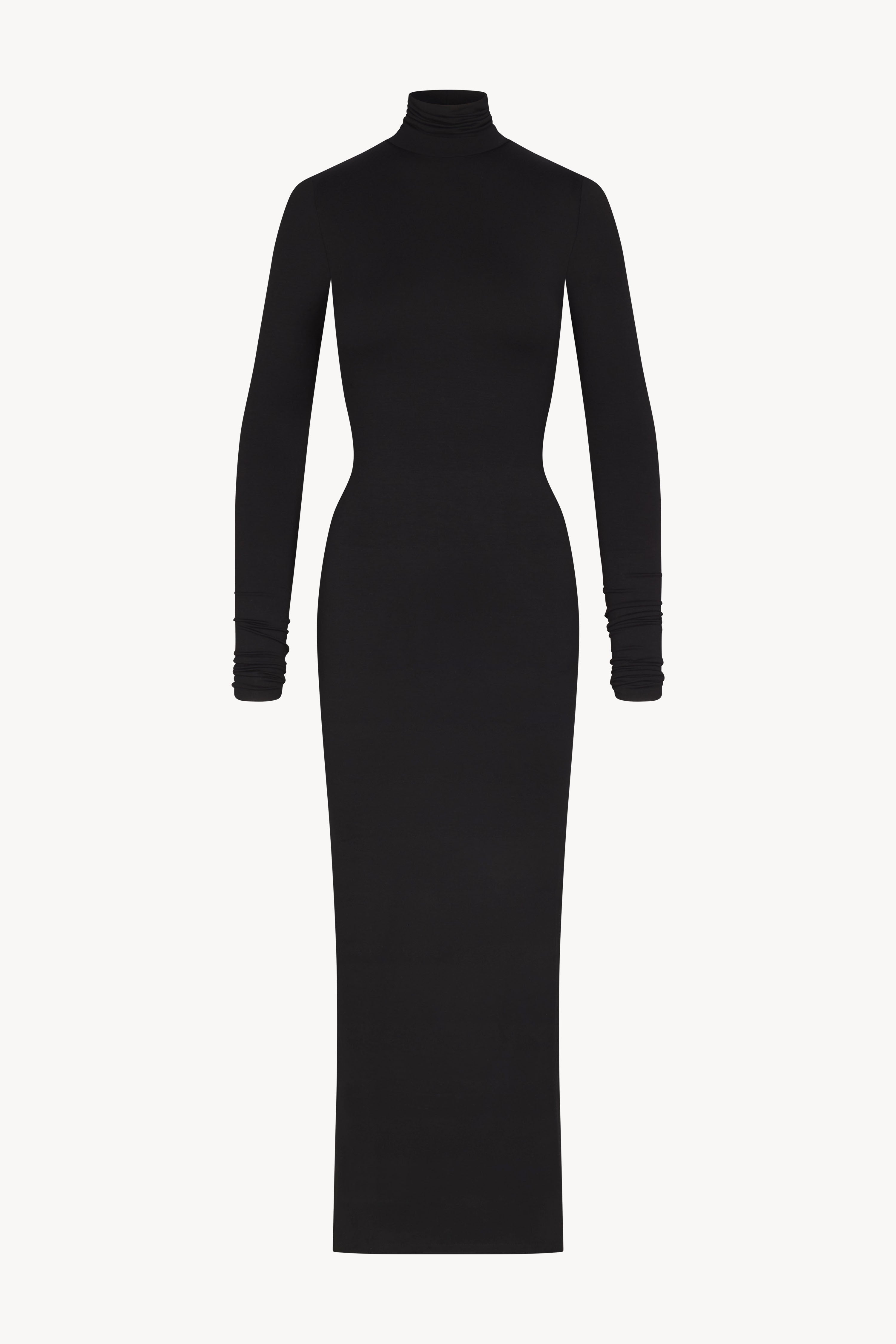 CB455-13 - Long Sleeve Turtleneck Maxi Dress