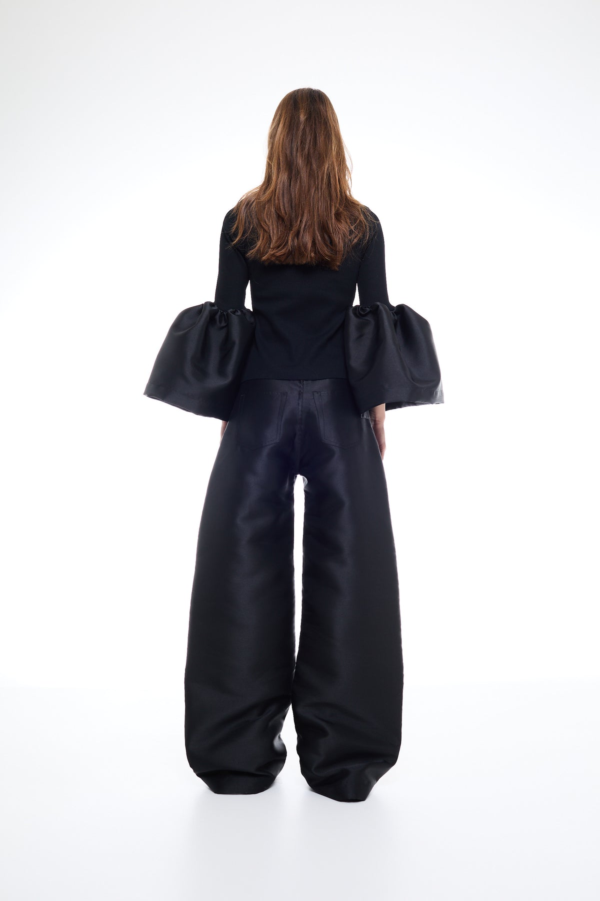 HEAVY SATIN BOYFRIENDS TROUSERS