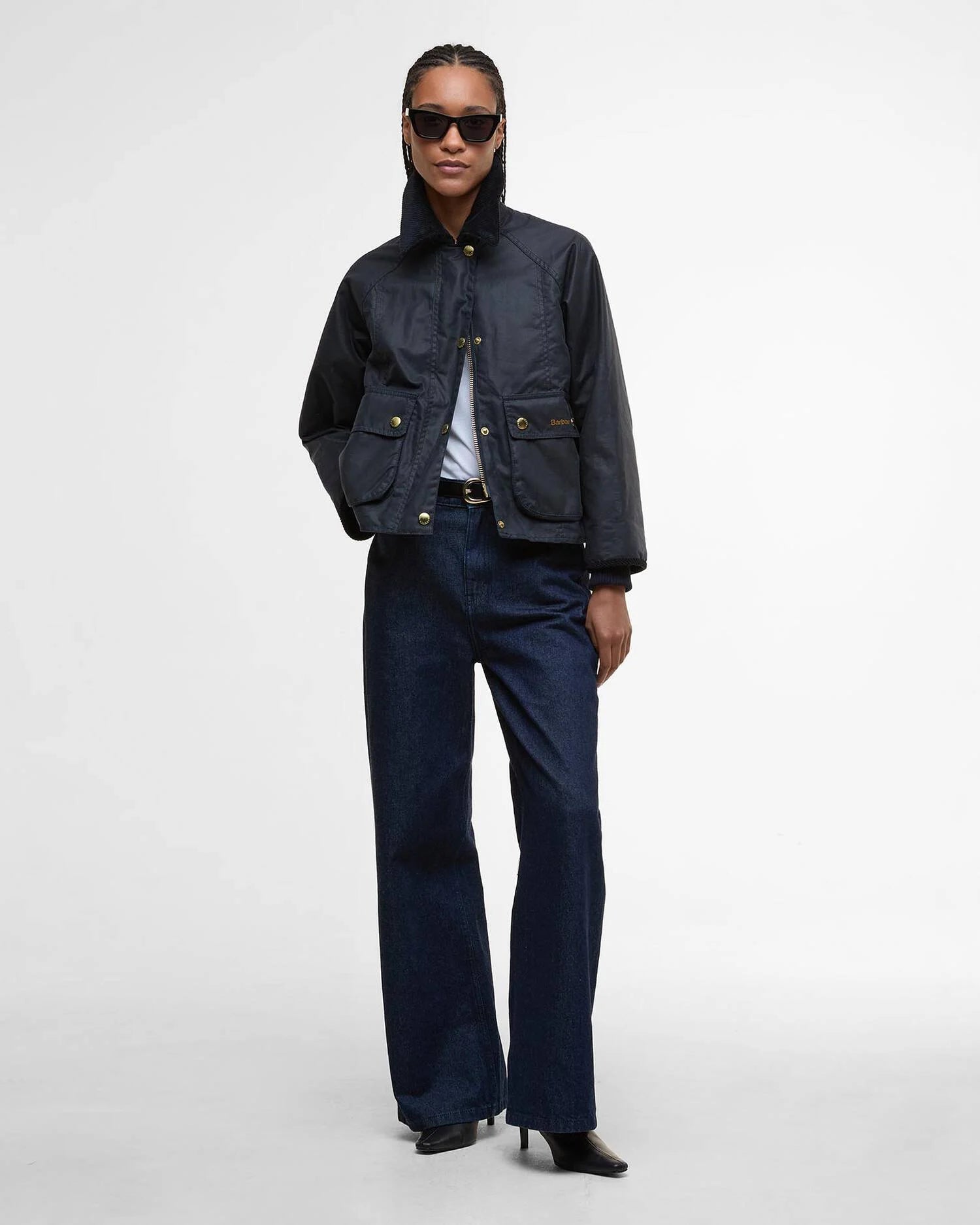 Barbour Cropped Beadnell Waxed Jacket