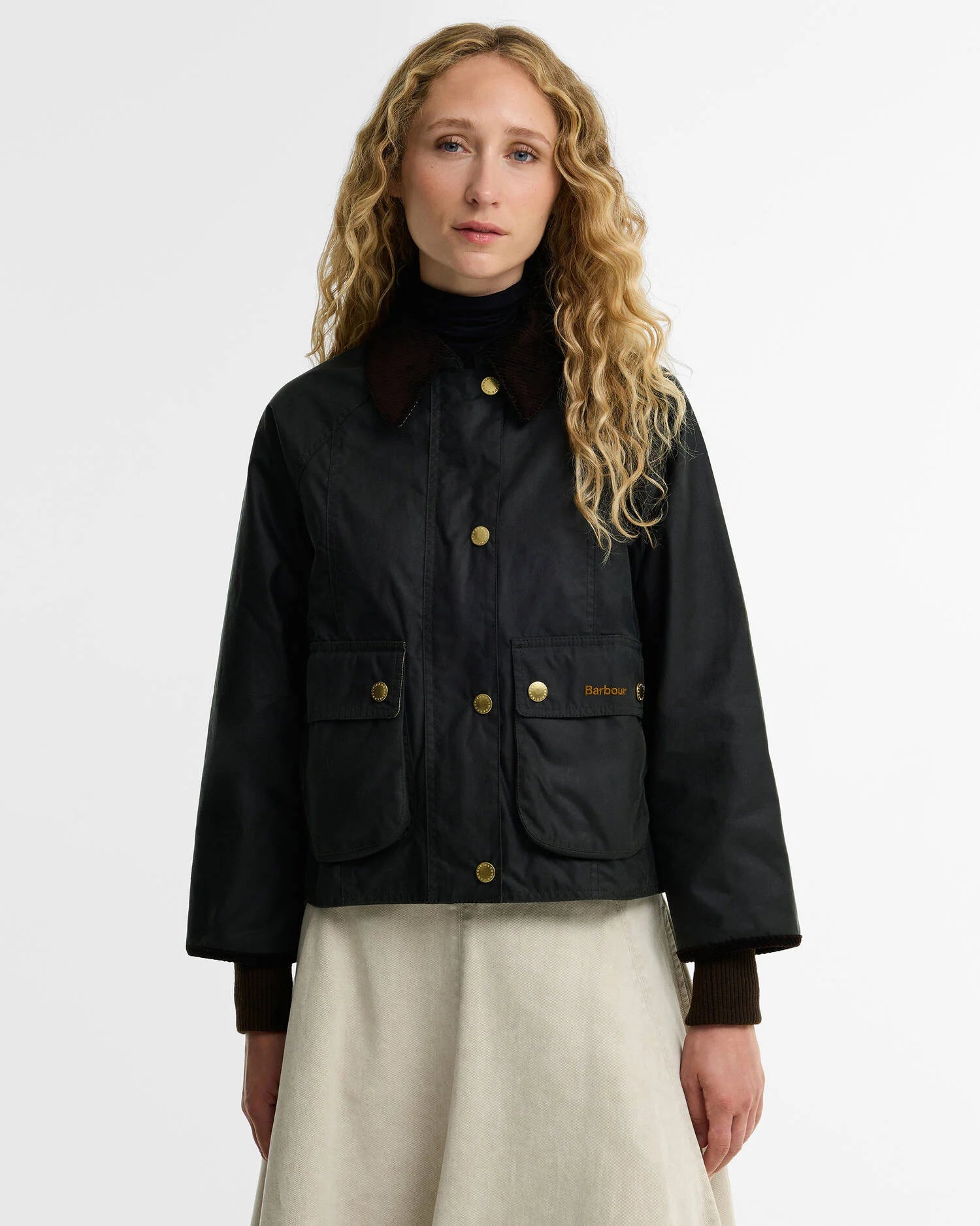 Barbour Cropped Beadnell Waxed Jacket