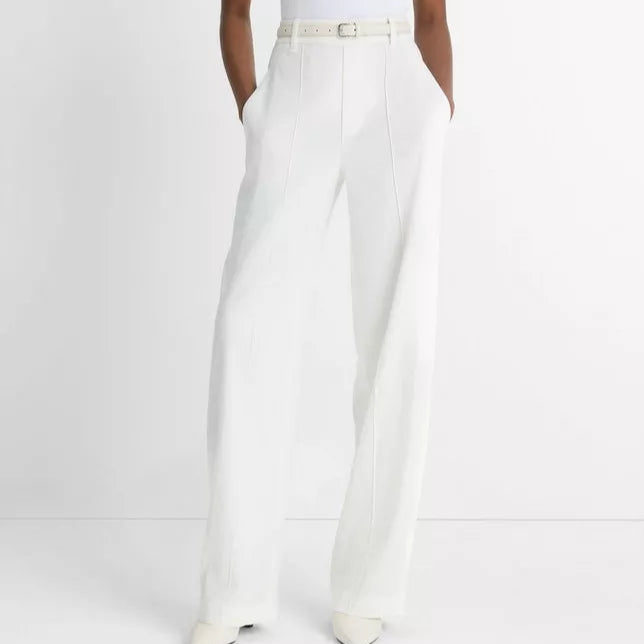 Vince High Rise Pull On Linen Pant