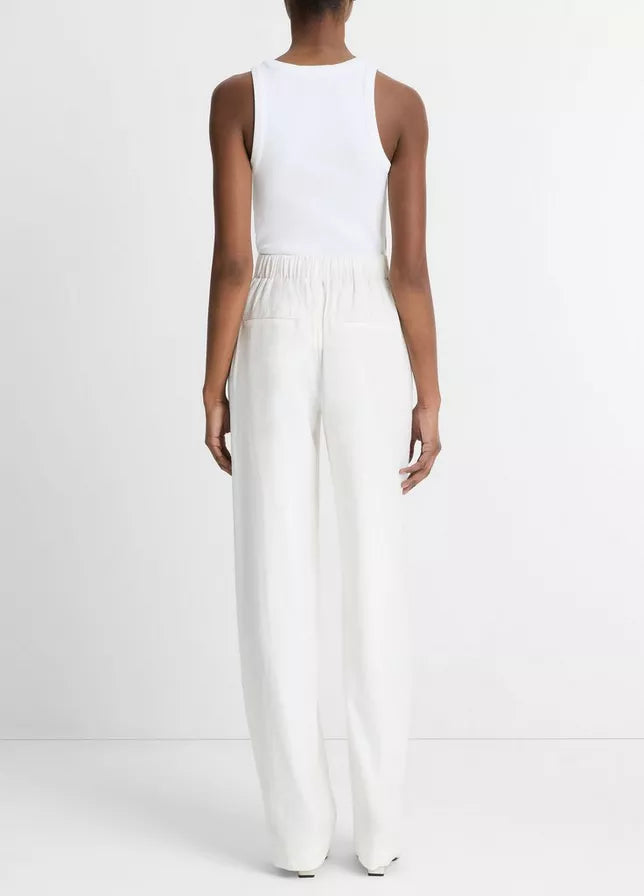 Vince High Rise Pull On Linen Pant