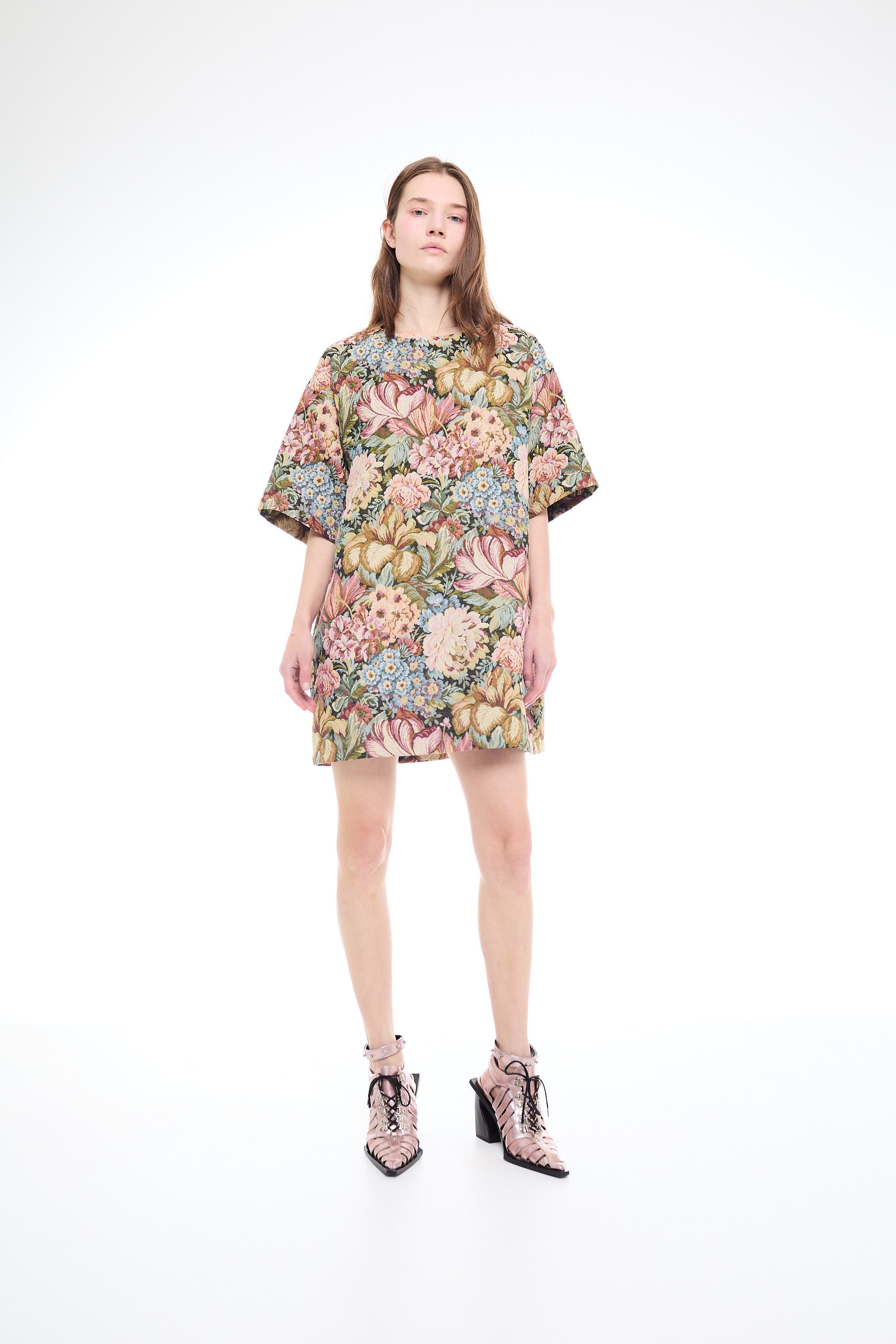 BROCADE TEE DRESS