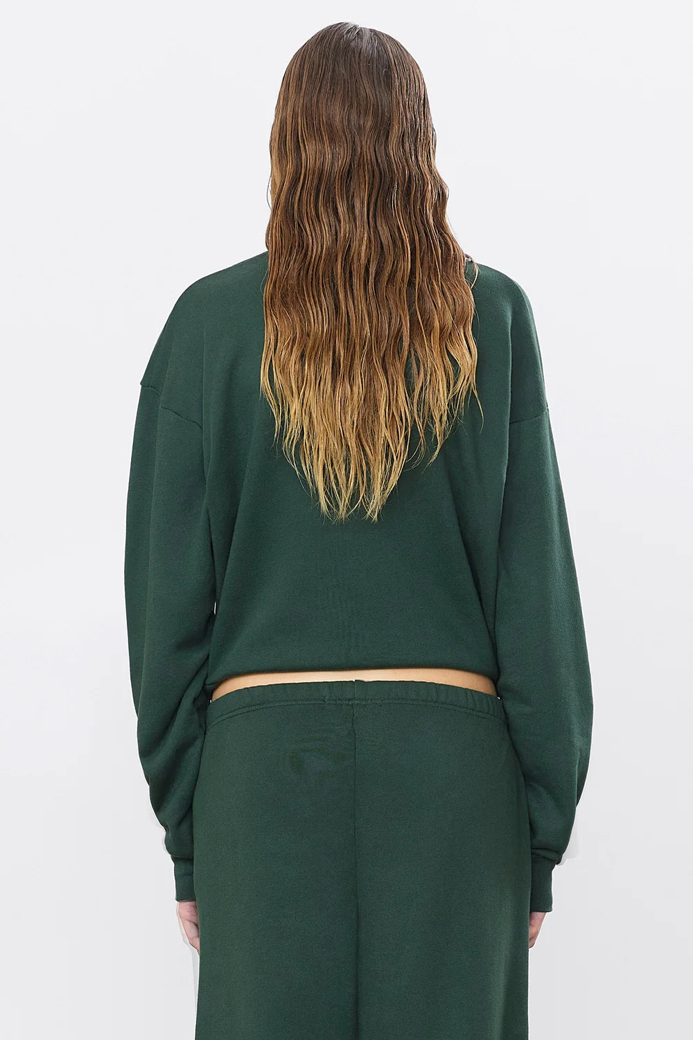 Eterne Cropped Polo Sweatshirt