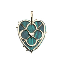Jane Win LOVE Carry Your Heart Pendant in Malachite