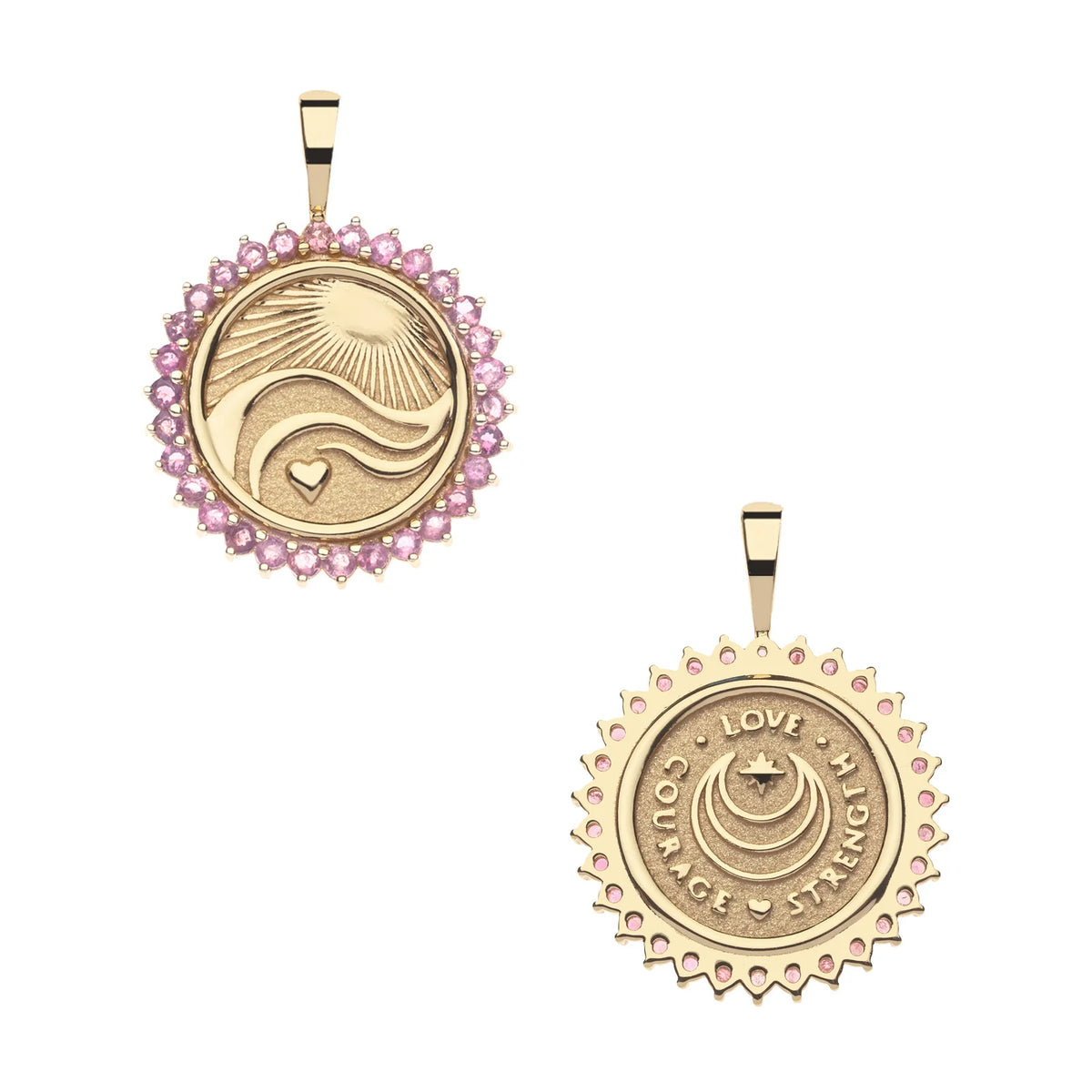 Jane Win Love-Courage-Strength Petite Embellished Coin