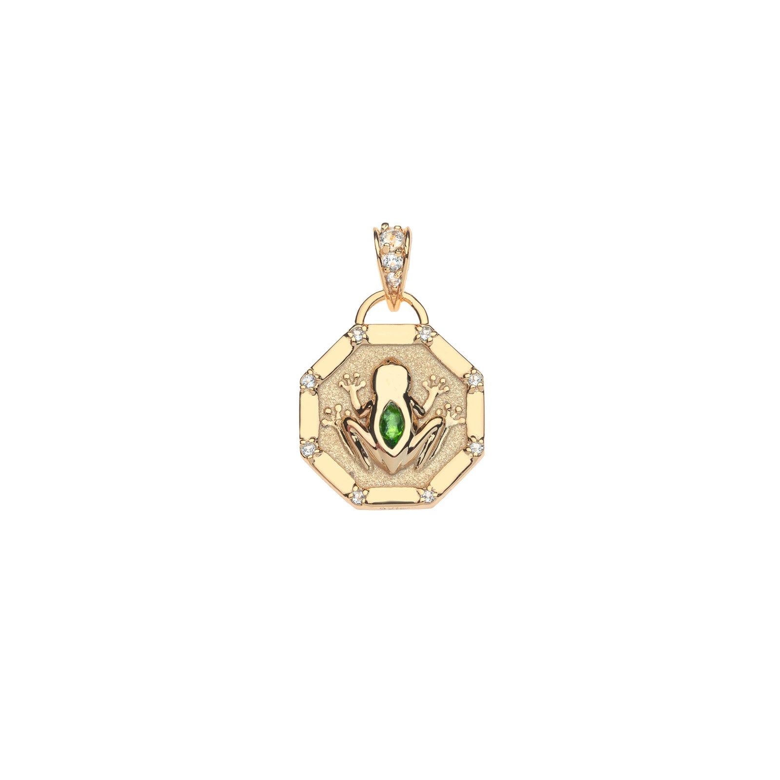 Jane Win LUCKY Frog Petite Embellished Coin