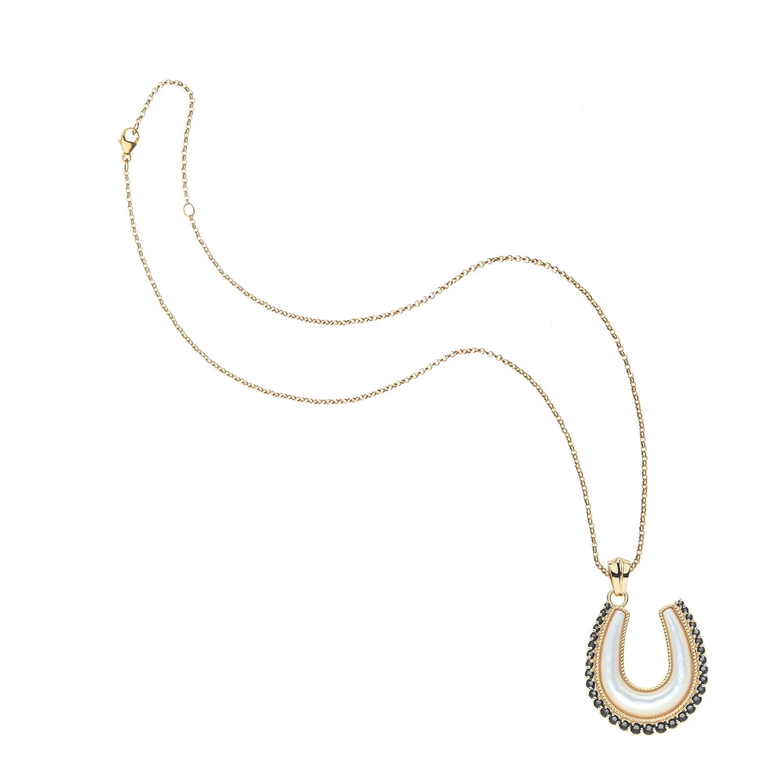 Jane Win Feeling Lucky Mother Of Pearl Horseshoe