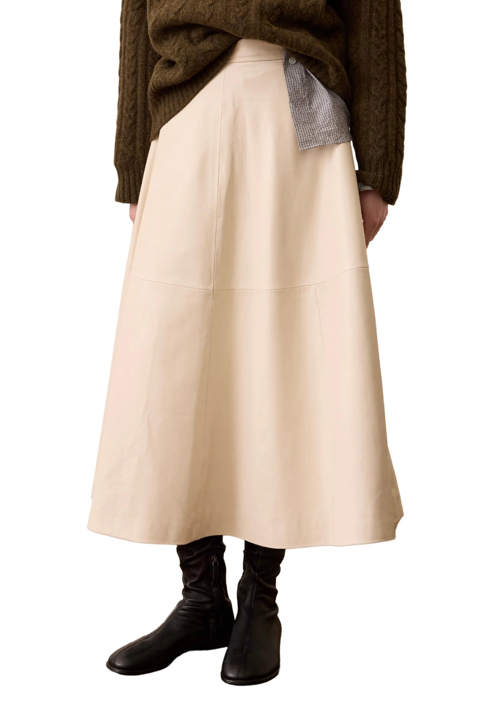 Rohe A-line Leather Skirt