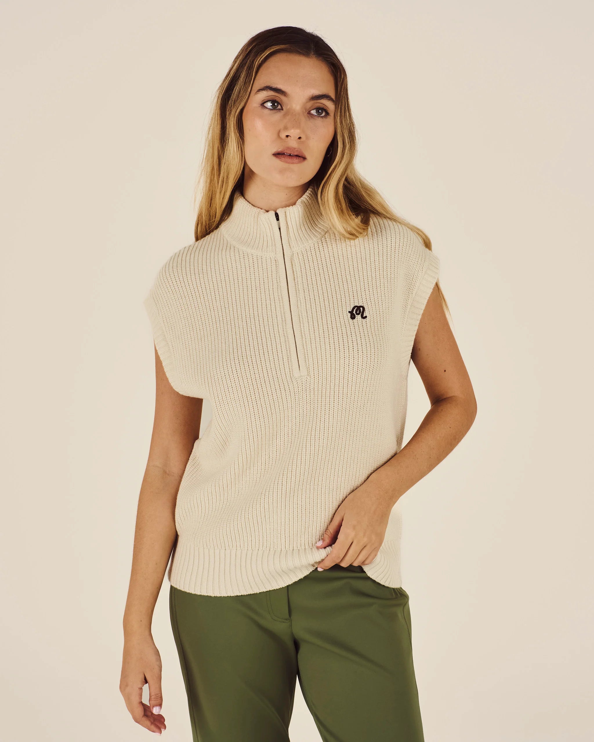 Malbon Iva Sweater Vest - Cream