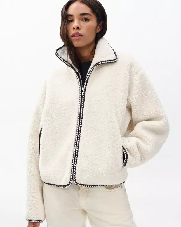 Rag & Bone Mai Sherpa Zip Up Jacket