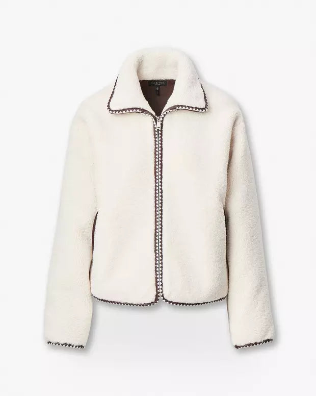 Rag & Bone Mai Sherpa Zip Up Jacket