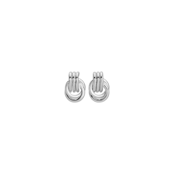 Heaven Mayhem Micro Knot Earrings - Silver
