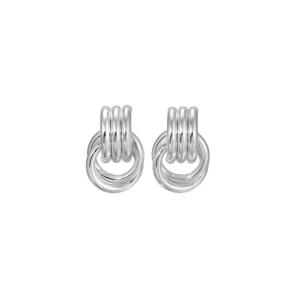 Heaven Mayhem Mini Knot Earrings - Silver