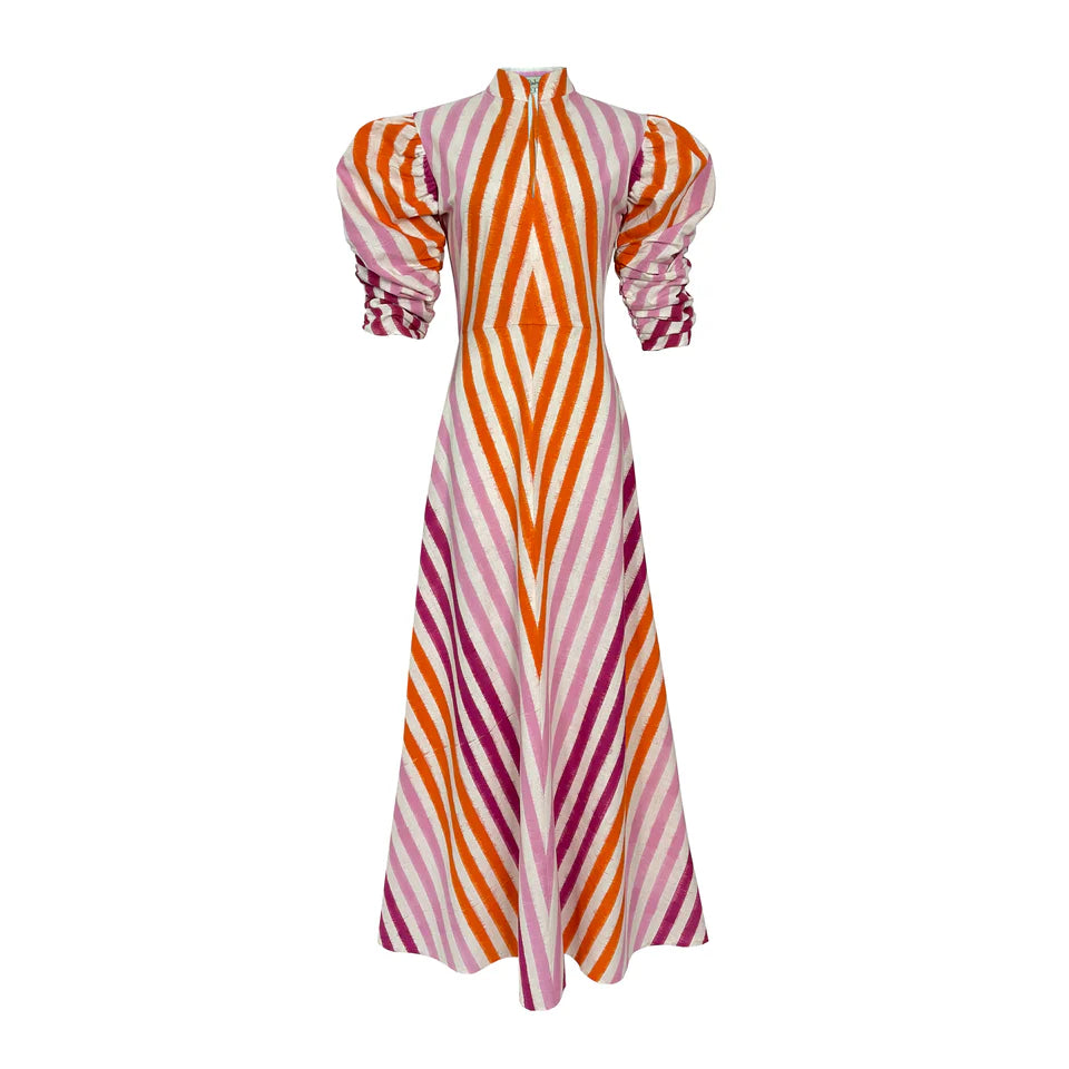 De Castro Multicolor Illusion Dress