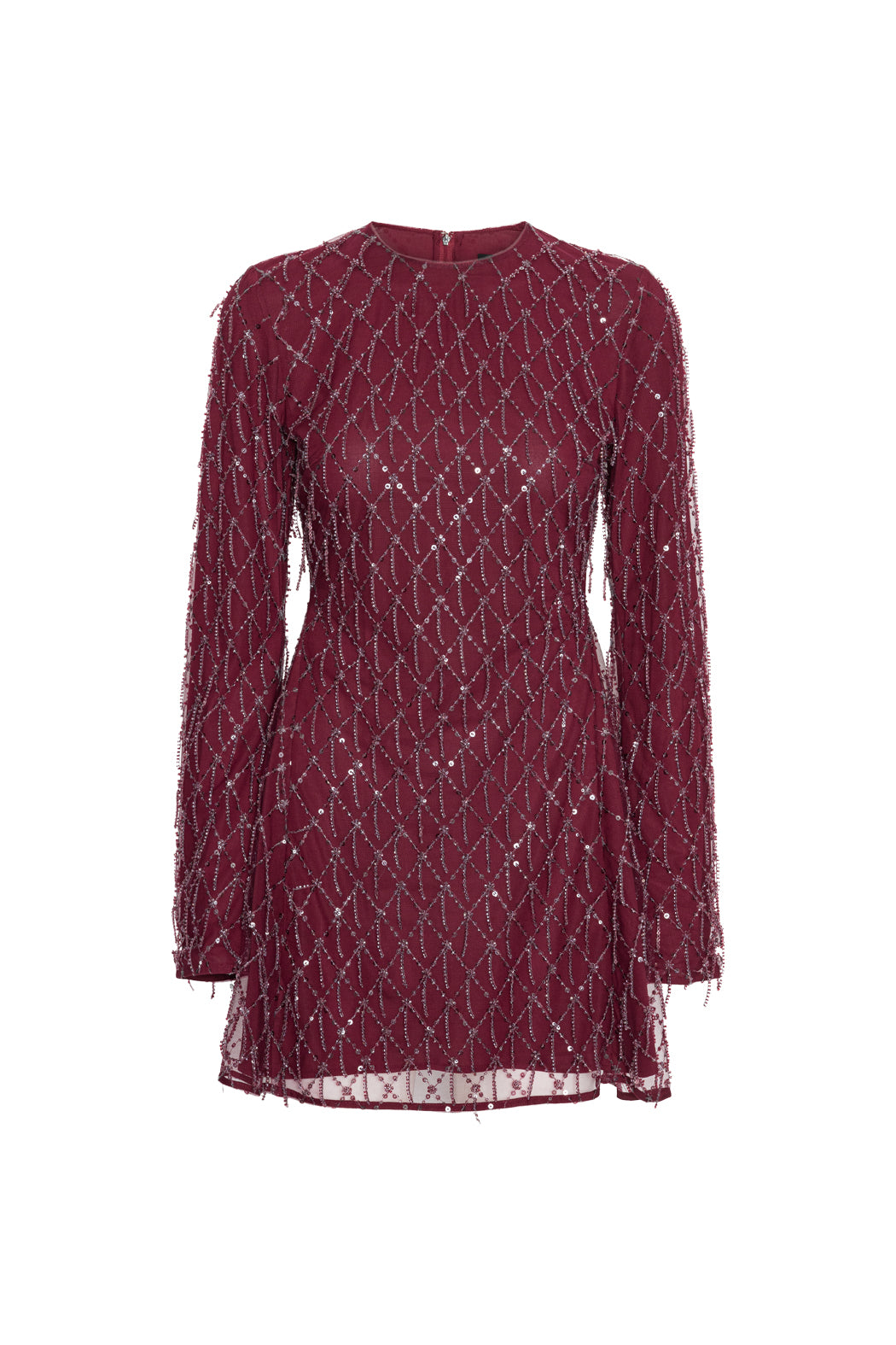 SEQUINS MINI FLARED DRESS